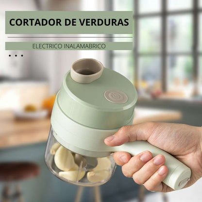 Cortador Eléctrico de Verduras y Vegetales 4 en 1