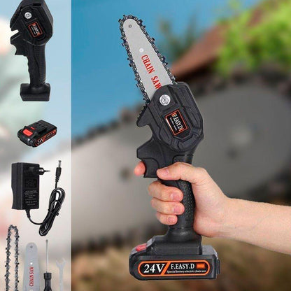 Mini Motosierra De Mano Portatil Recargable 24v | CHAIN SAW®